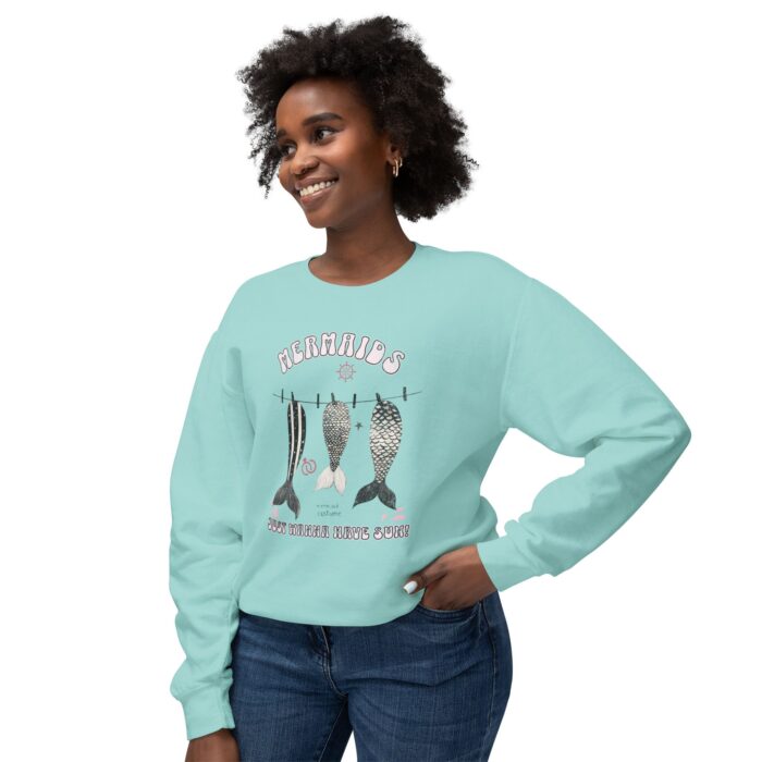 Mermaids just want to have a sun! Unisex Lightweight Crewneck Sweatshirt - Image 19