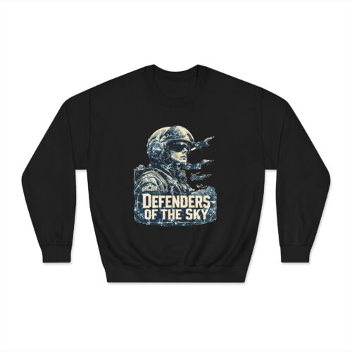 "meta_description": "Stay dry and stylish with the Defenders of the Sky Unisex Sweatshirt, perfect for any wardrobe.",