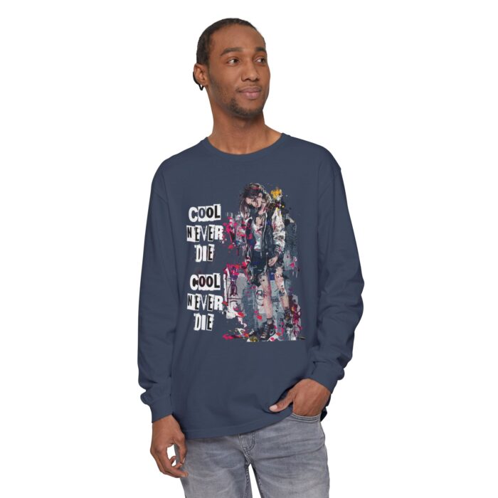 Cool never die Garment-dyed Long Sleeve T-Shirt - Image 3