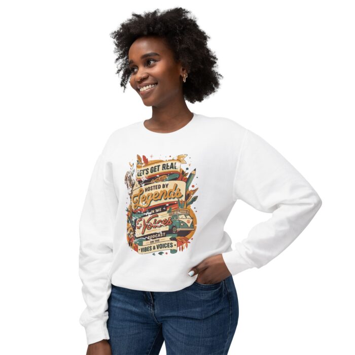 Let's get real Unisex Lightweight Crewneck Sweatshirt - Image 3