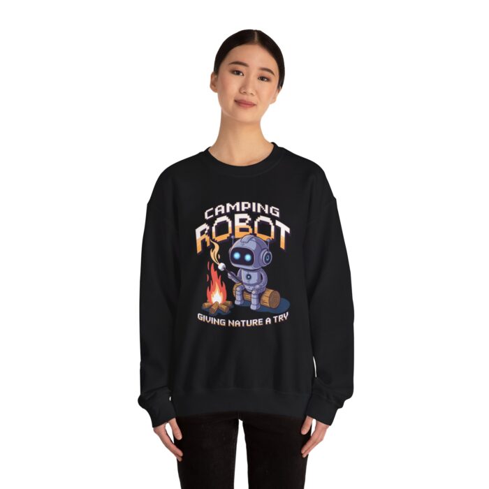 Camping robot Unisex Heavy Blend™ Crewneck Sweatshirt - Image 8
