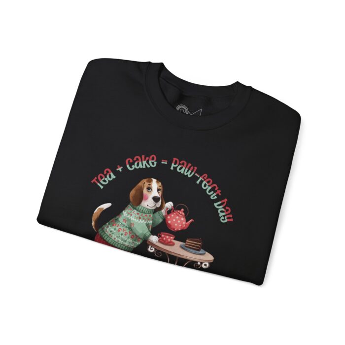 Tea + Cake = Paw-fect Day Unisex Heavy Blend™ Crewneck Sweatshirt - Image 7