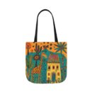 The giraffe that lives in my house Canvas Tote Bag, 5-Color Straps