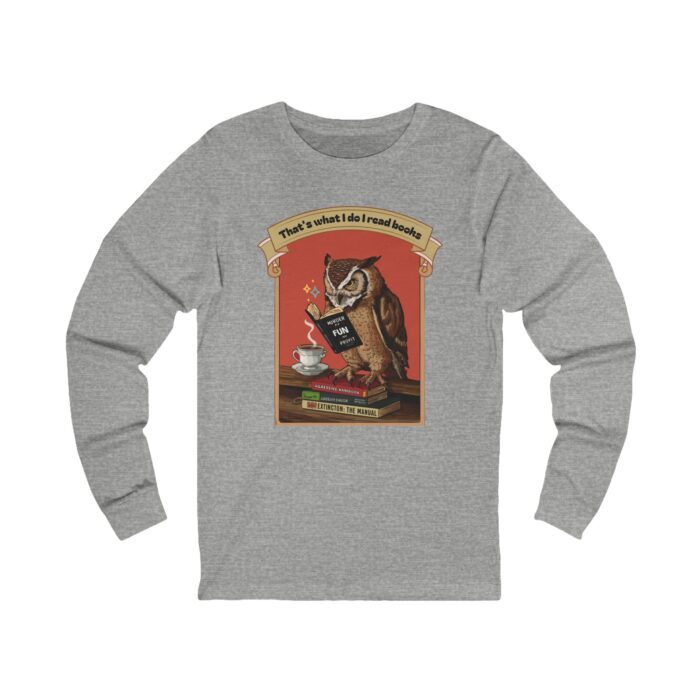 I read books Unisex Jersey Long Sleeve Tee - Image 5