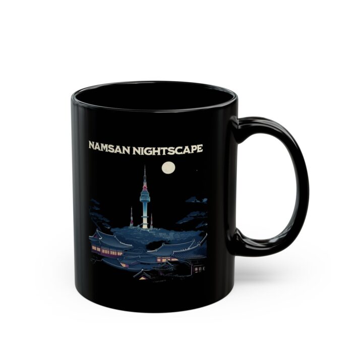 Namsan Nightscape Black Mug (11oz, 15oz) - Image 3