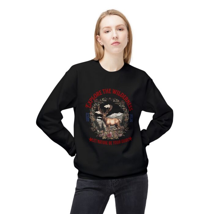 Explore the wilderness Unisex Midweight Softstyle Fleece Crewneck Sweatshirt - Image 3