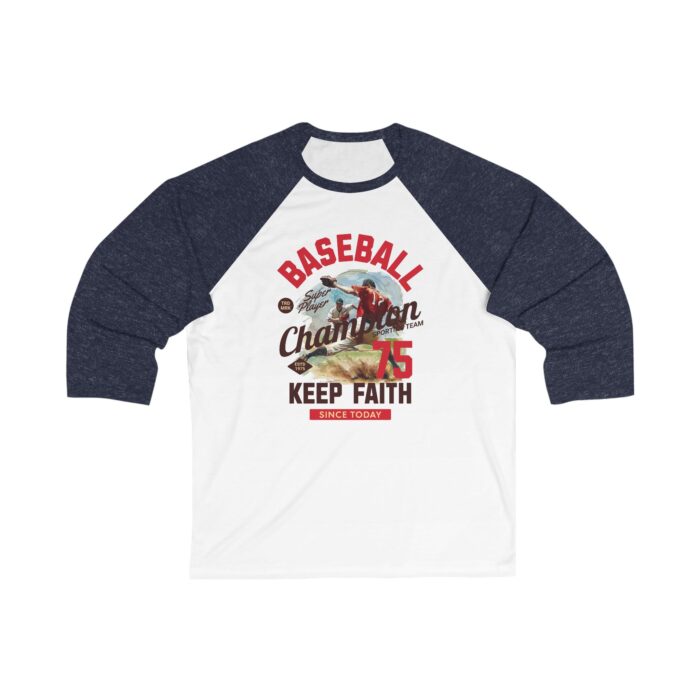 Baseball Champion Unisex 34 Sleeve Baseball Tee - Image 5