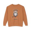 Quirky Owl's Message Unisex Lightweight Crewneck Sweatshirt