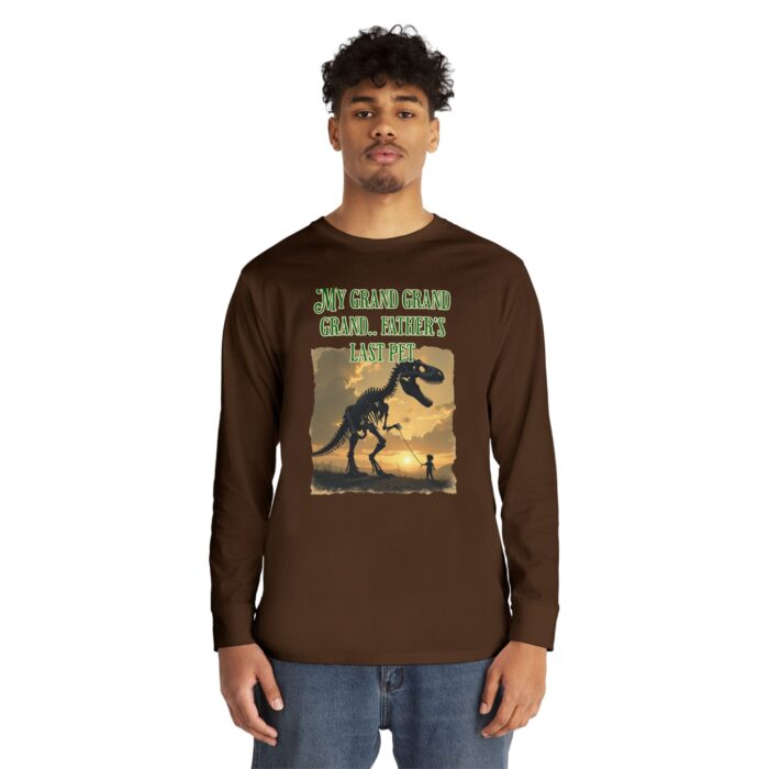 My Grand Grand Grandfather's Last Pet Long Sleeve Crewneck Tee - Dinosaur Theme - Image 15