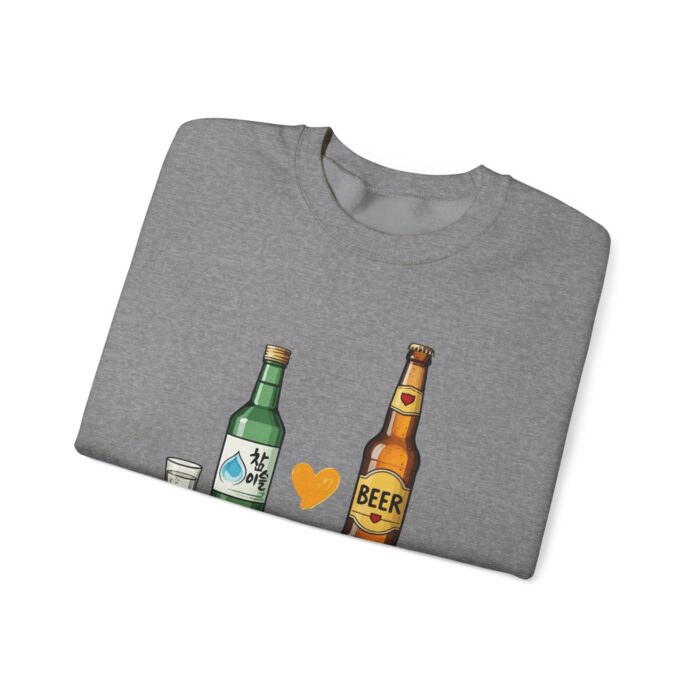 Soju + Beer = Love Unisex Heavy Blend™ Crewneck Sweatshirt - Image 31
