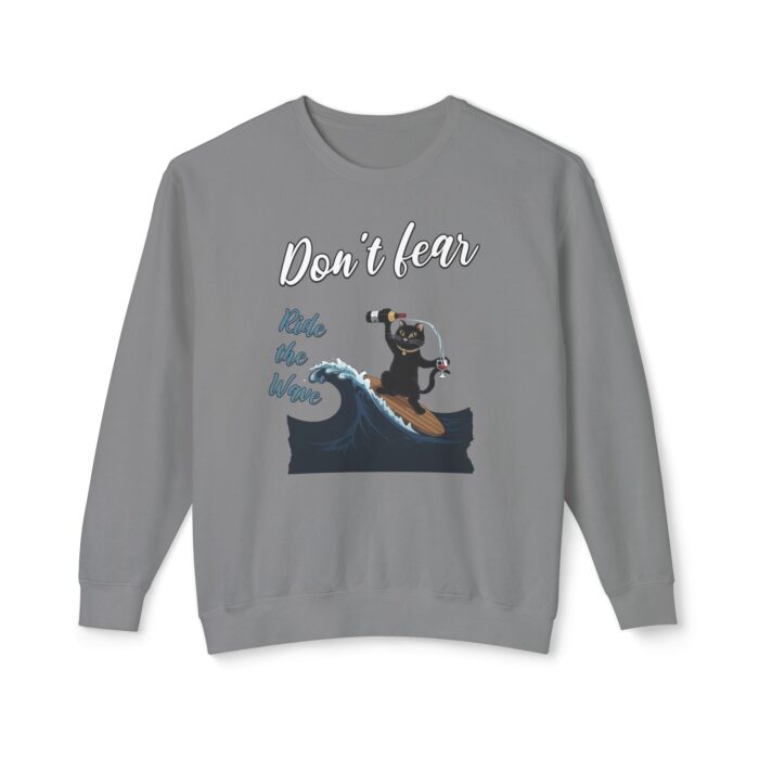 Ride with wave Unisex Lightweight Crewneck Sweatshirt - Image 13