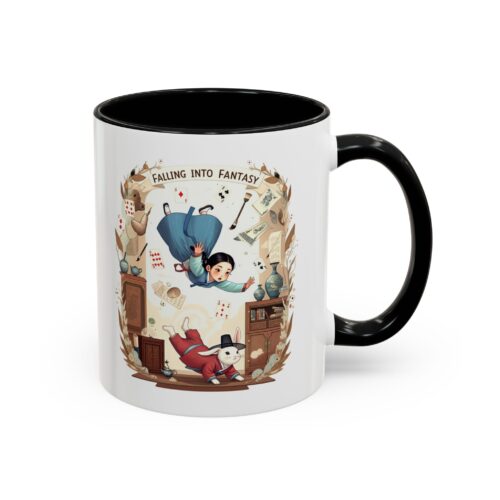 Falling into fantasy Accent Coffee Mug (11, 15oz)