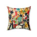 Rock Band Spun Polyester Square Pillow