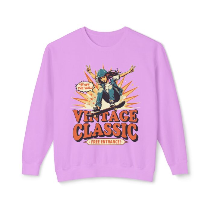 Vintage Classic Unisex Lightweight Crewneck Sweatshirt - Image 33