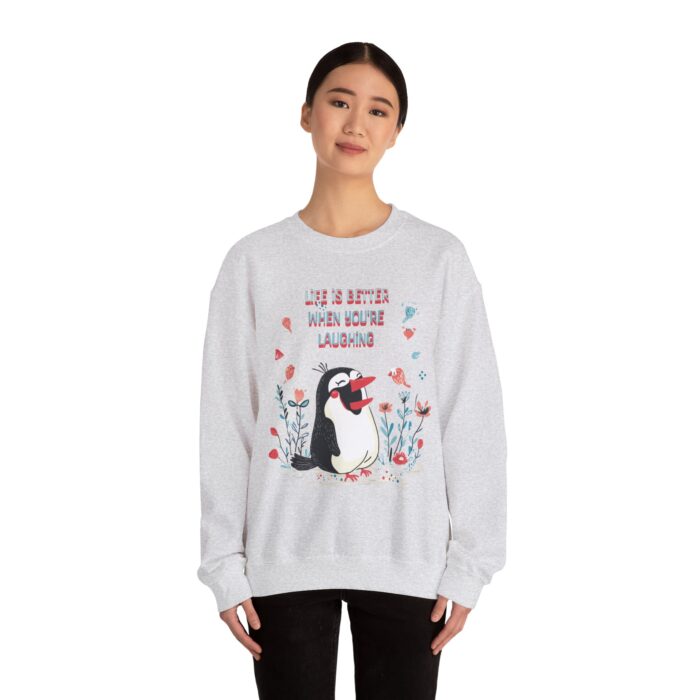Life is better when you're laughing Unisex Heavy Blend™ Crewneck Sweatshirt - Image 4