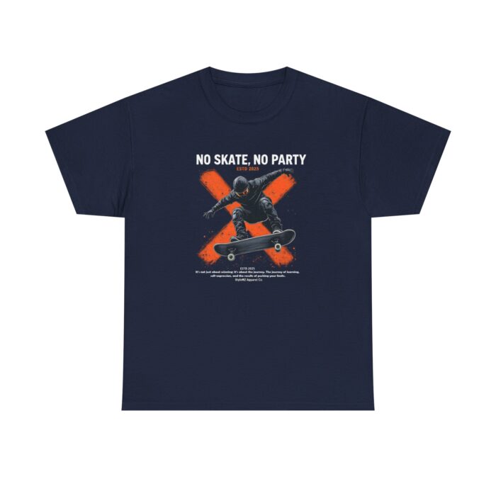 NO SKATE, NO PARTY Unisex Heavy Cotton Tee - Image 9