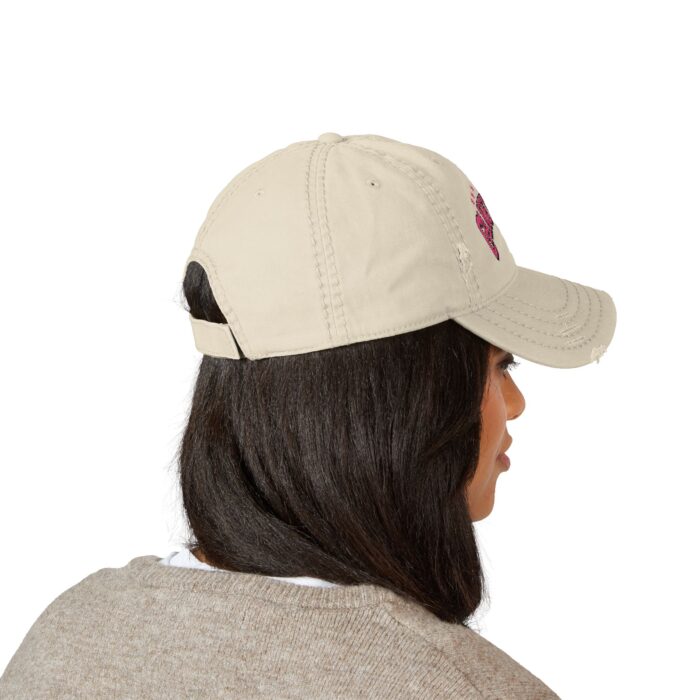 Korea Gangwondo Distressed Dad Hat with Embroidery - Image 8