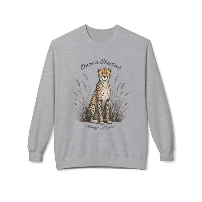 Always a cheetah Unisex Midweight Softstyle Fleece Crewneck Sweatshirt - Image 9