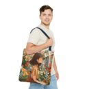 Girl and Flower Shop Tote Bag (AOP)