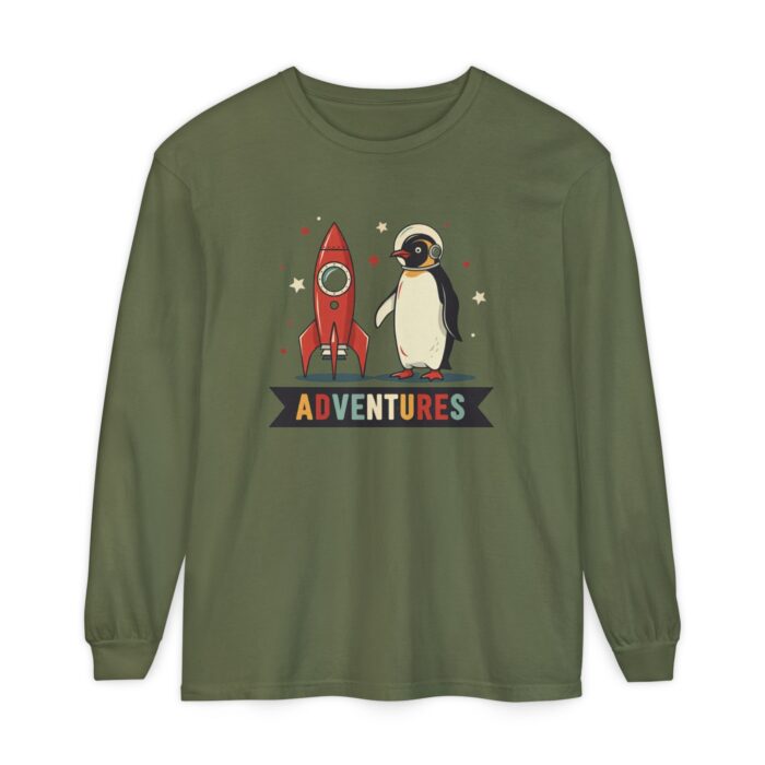 Adventures Unisex Garment-dyed Long Sleeve T-Shirt - Image 9
