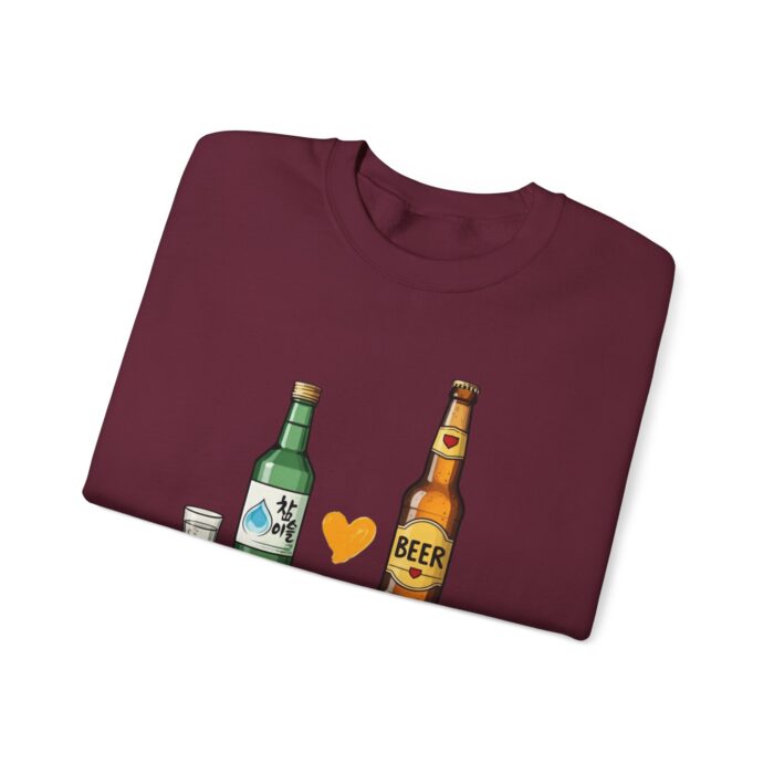 Soju + Beer = Love Unisex Heavy Blend™ Crewneck Sweatshirt - Image 19