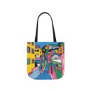 The hillside village in Korea Canvas Tote Bag, 5-Color Straps