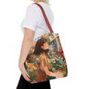 Girl and Flower Shop Tote Bag (AOP)
