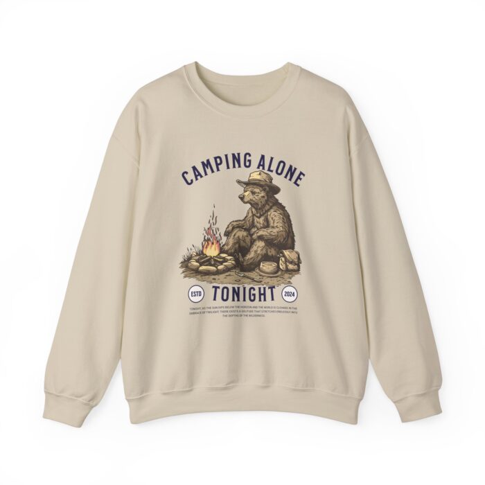Camping alone Unisex Heavy Blend™ Crewneck Sweatshirt - Image 5