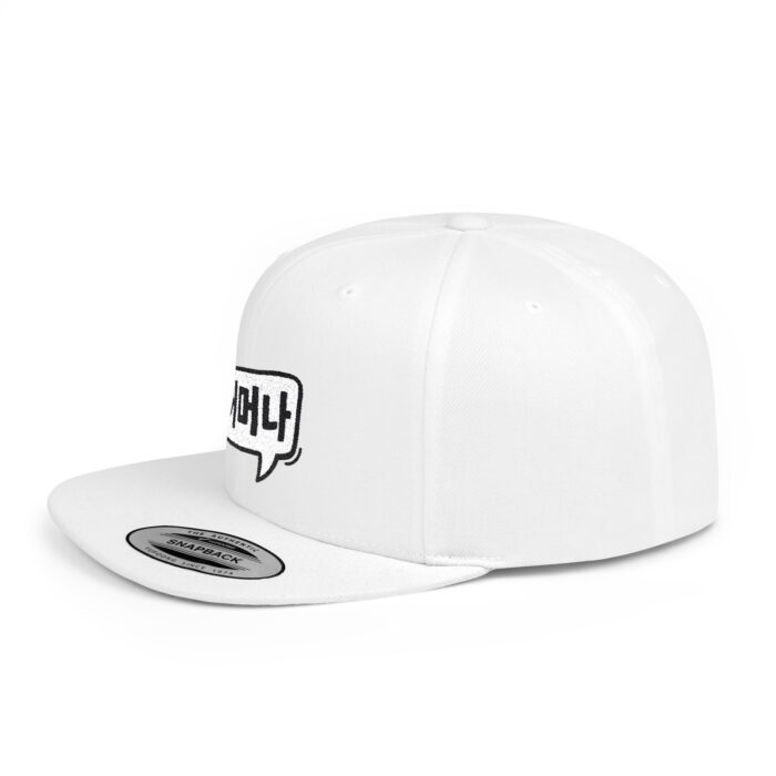 Oh my goodness Korean Language Flat Bill Snapback Hat - Trendy Street Style Cap - Image 3