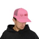 I'm a badass Vibrant Korean Script Snapback Trucker Cap – Trendy Hat for Casual Outings