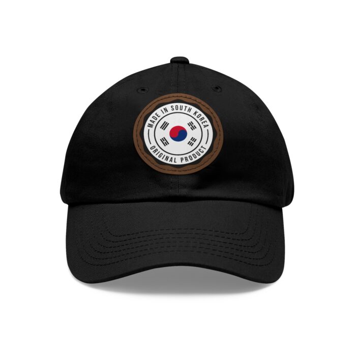 Made in South Korea Hat with Leather Patch (Round) - Image 17