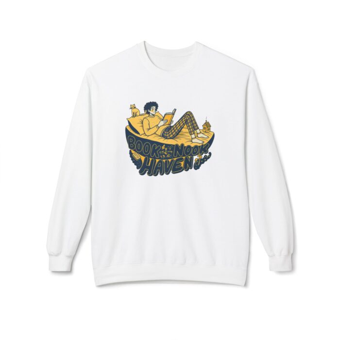 "meta_description": "Stay cozy in style with the Book Nook Haven unisex sweatshirt. Perfect blend of comfort and durability.",