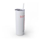 London Glitter Skinny Tumbler with Straw, 20oz