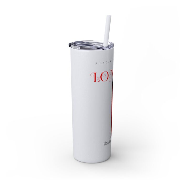 London Glitter Skinny Tumbler with Straw, 20oz - Image 6