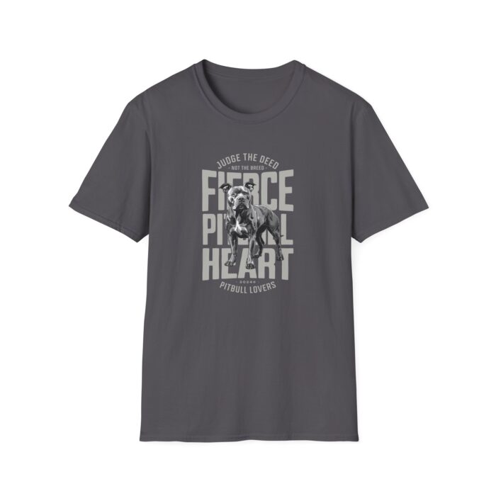 Fierce pitbull heart Unisex Softstyle T-Shirt - Image 13