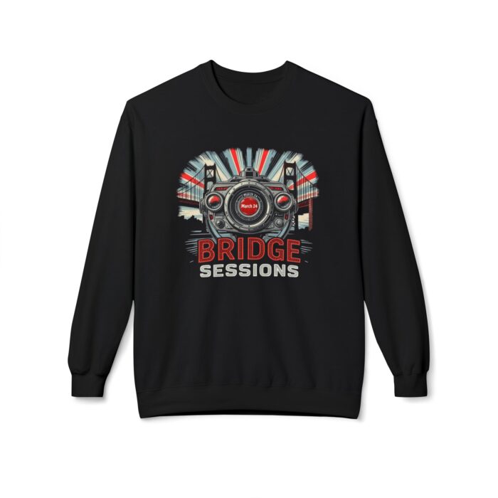 "meta_description": "Cozy up with the Bridge Sessions fleece crewneck, your go-to for comfort and style.",