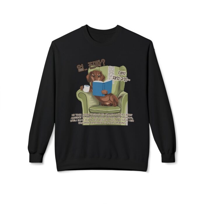 Seriously happy moment Unisex Midweight Softstyle Fleece Crewneck Sweatshirt - Image 5