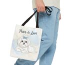 Paws & Love Dog Tote Bag - Cute Pet Lover's Carryall