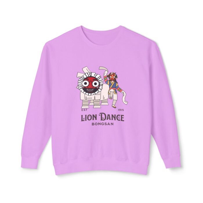 Korean traditional lion dance Unisex Lightweight Crewneck Sweatshirt - Image 29