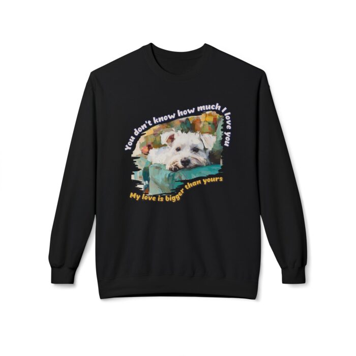 My love is bigger than yours Unisex Midweight Softstyle Fleece Crewneck Sweatshirt - Image 9