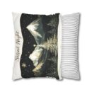 Silent night Faux Suede Square Pillowcase