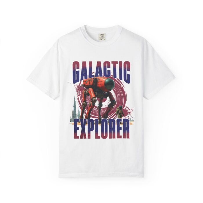 "meta_description": "Unleash your spirit with the Galactic Explorer Space Tee. Perfect for space enthusiasts!",