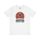 "meta_description": "Discover the comfort of the 'Follow the pug Unisex Tee' – a must-have unisex jersey.",