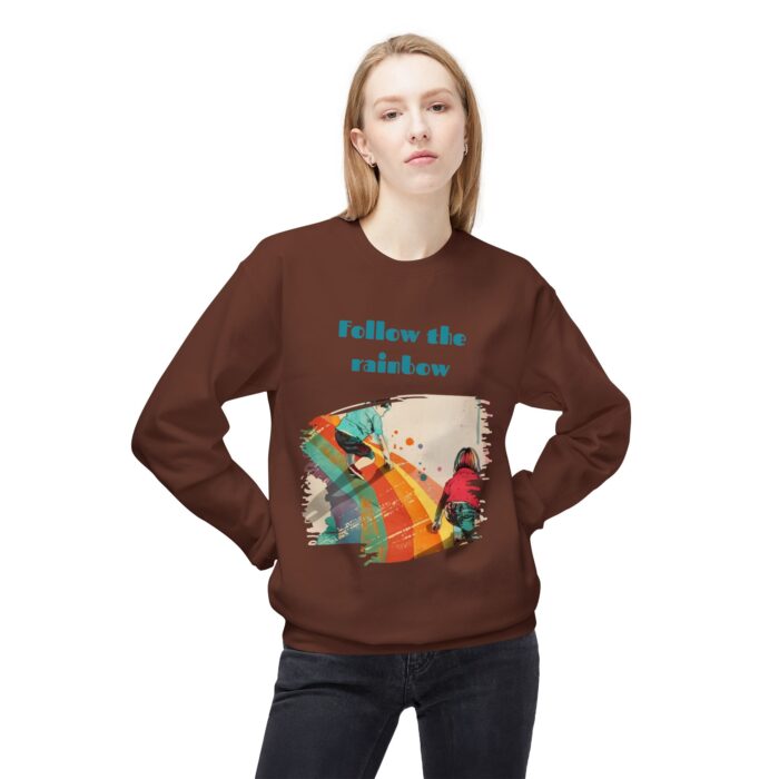 Follow the rainbow Unisex Midweight Softstyle Fleece Crewneck Sweatshirt - Image 7