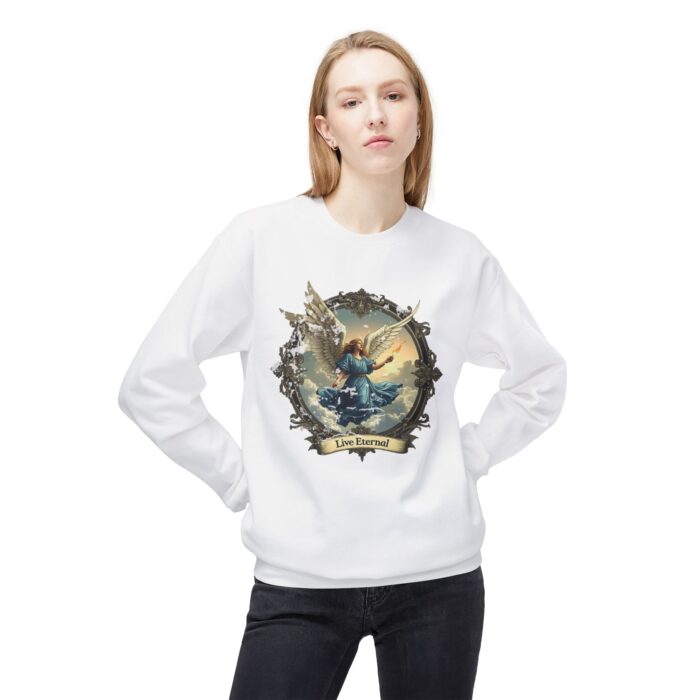Live eternal Unisex Midweight Softstyle Fleece Crewneck Sweatshirt - Image 3