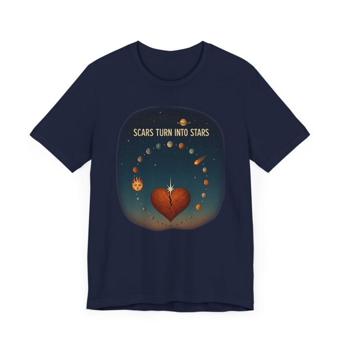 Scars Turn Into Stars Unisex Jersey Tee - Inspirational Meditation Shirt - Image 19