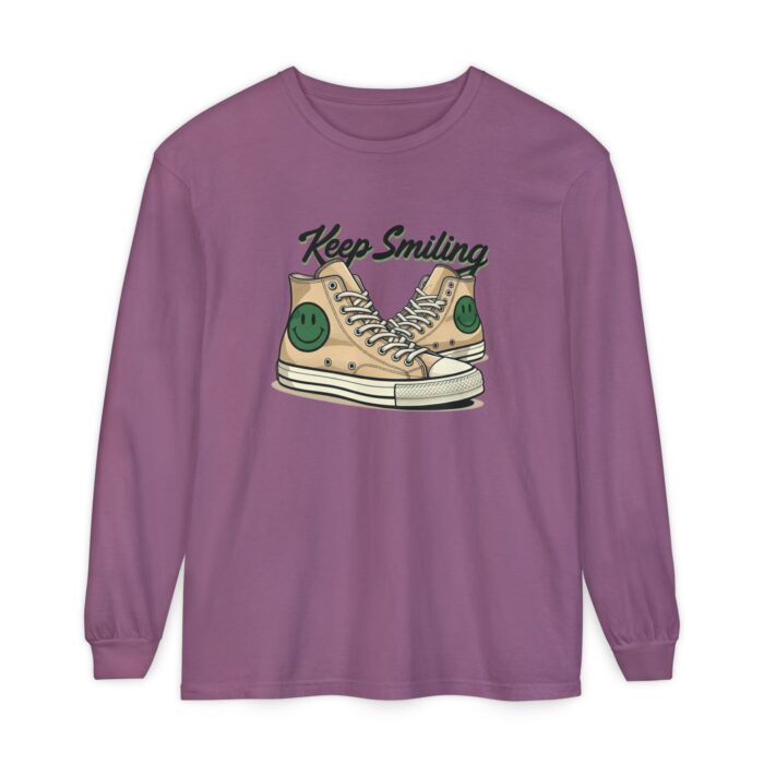 Copy of Keep smiling Unisex Garment-dyed Long Sleeve T-Shirt - Image 33