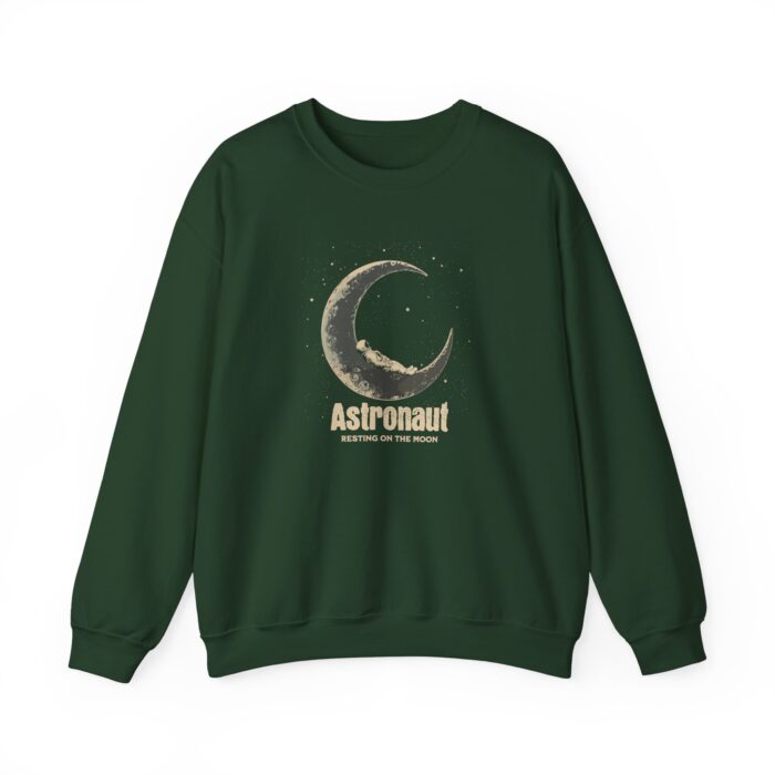 Astronaut Resting on the Moon  Unisex Heavy Blend™ Crewneck Sweatshirt - Image 5