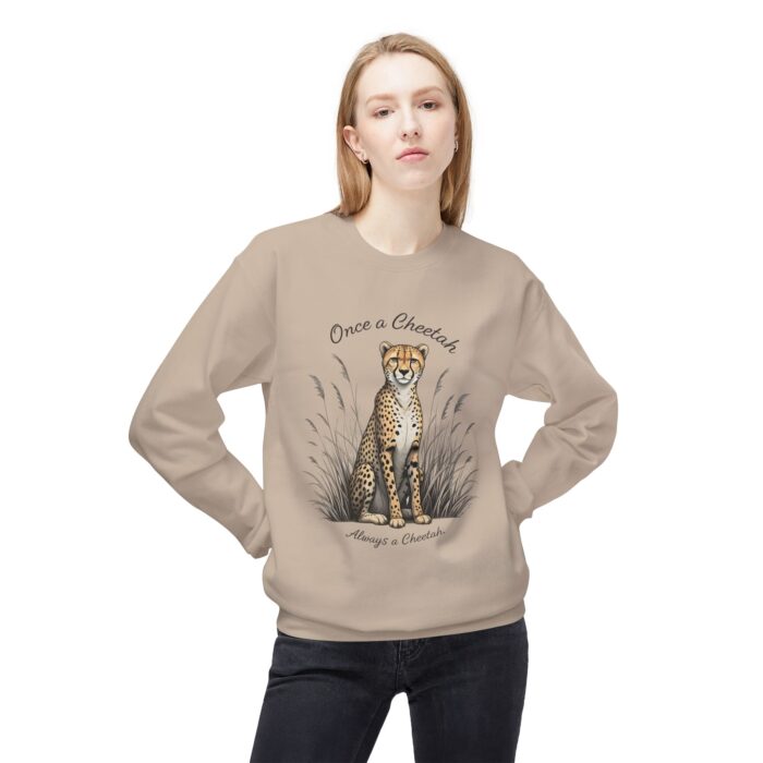 Always a cheetah Unisex Midweight Softstyle Fleece Crewneck Sweatshirt - Image 7