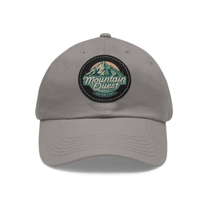 Where Mountains Meet Your Spirit Dad Hat with Leather Patch (Round) - Image 25